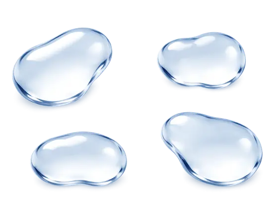 Vier glasdruppels